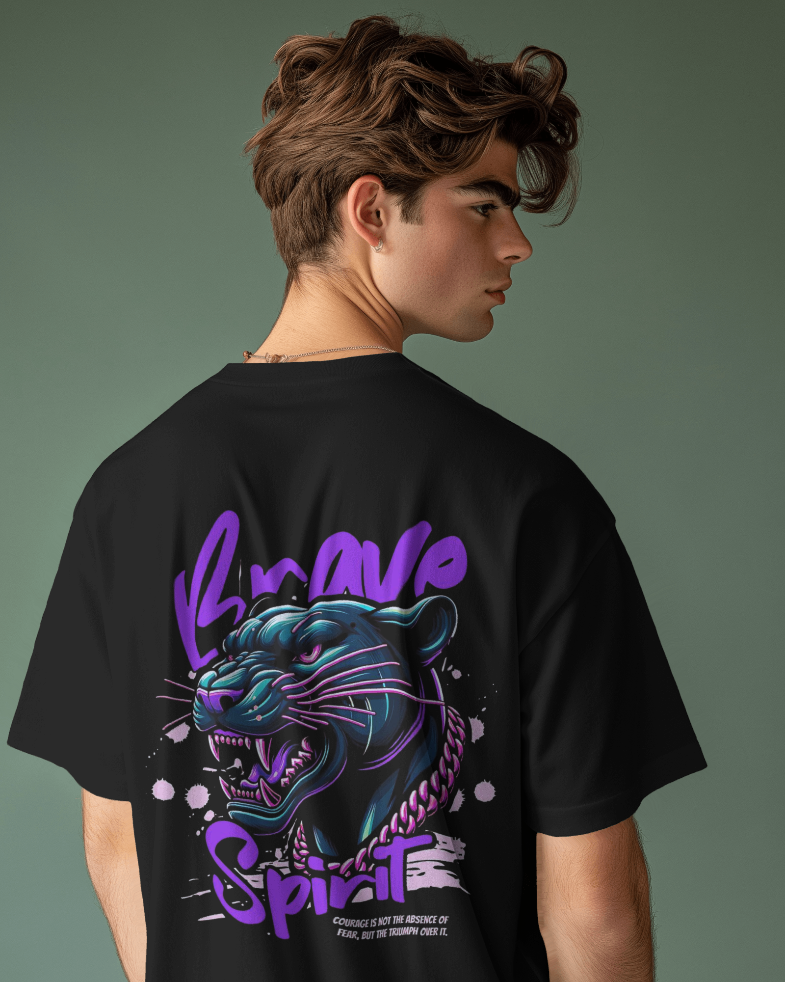 Marvel's Vibranium Suit Black Panther Graphic Men's Oversized Classic T-shirt | Teeyatra